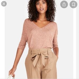 Plush V-neck Tee - Express One Eleven